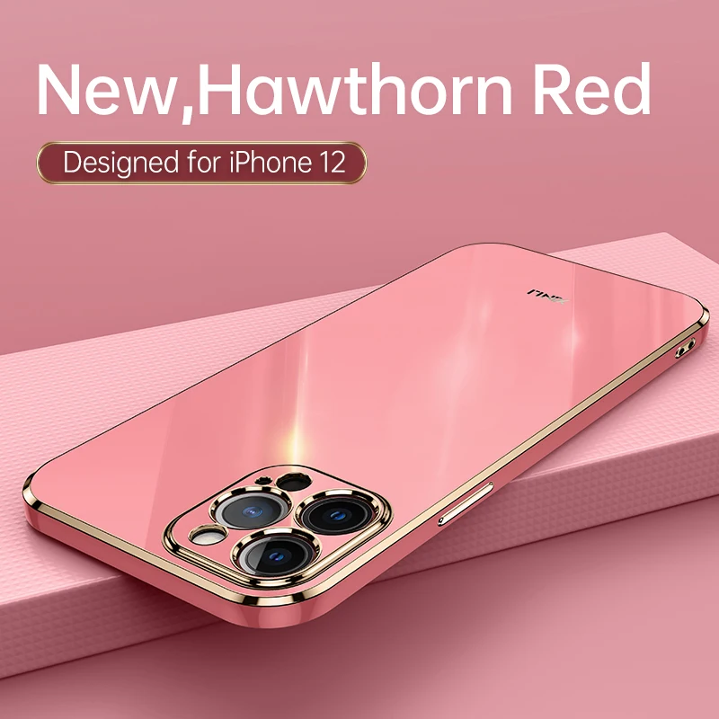 Ins популярный чехол для iPhone 12 11 Pro Max Mini Роскошный с кольцом-держателем телефона 7 8