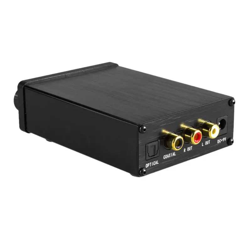 Xu20 Mini Hifi Audio Decoder Amp Support Coaxial Spdif/Optical Input 6.35Mm Earphone Rca Audio Output Amplifier For Tv Dvd(Eu Pl