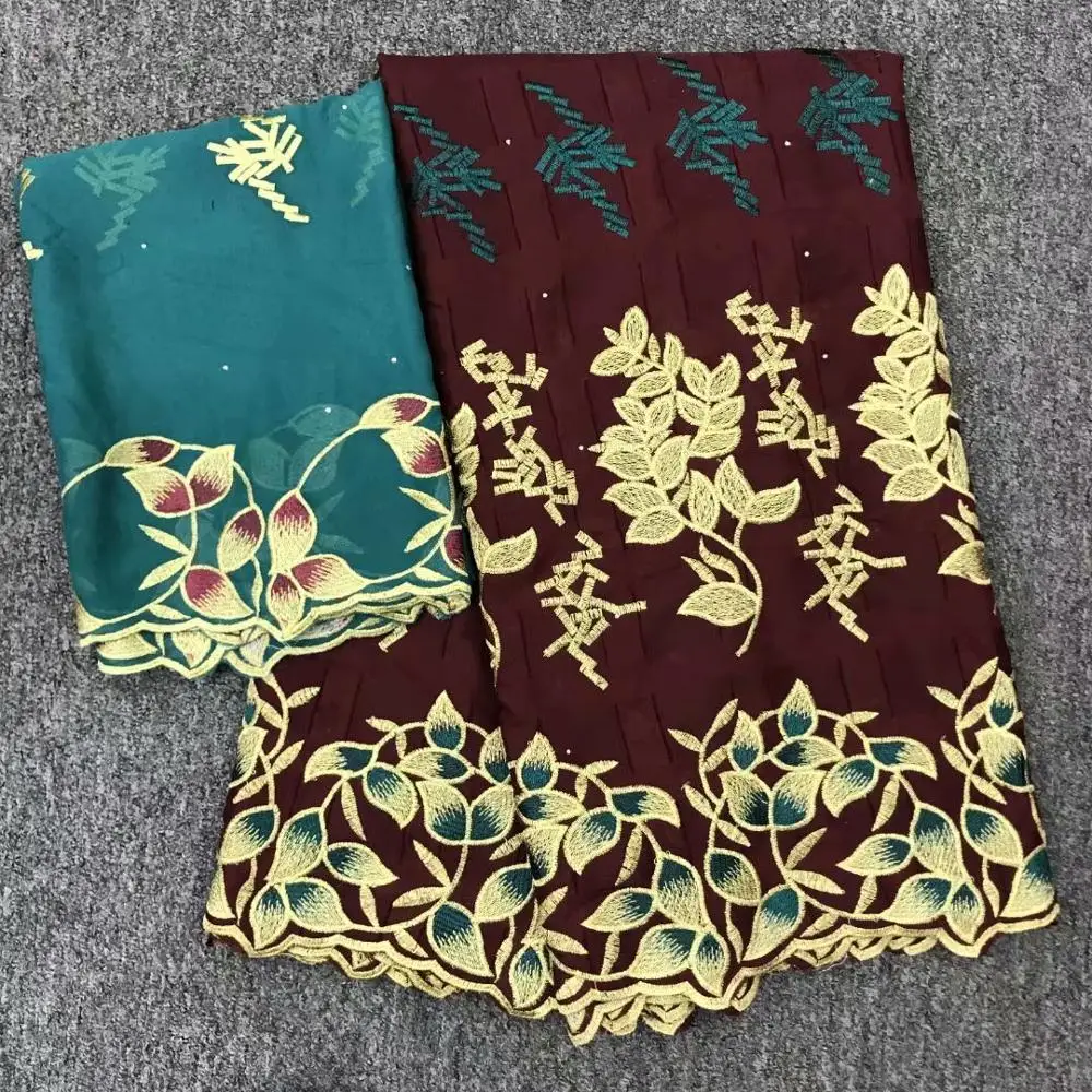 

2019 High Quality Nigeria Lace Fabric Latest Stones Mesh African Net Lace Fabric Swiss Volie Cotton Lace Fabric