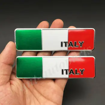 

2x Metal Italy Italian Flag Car Emblem Badge Motorcycle Decals Sticker Fairing