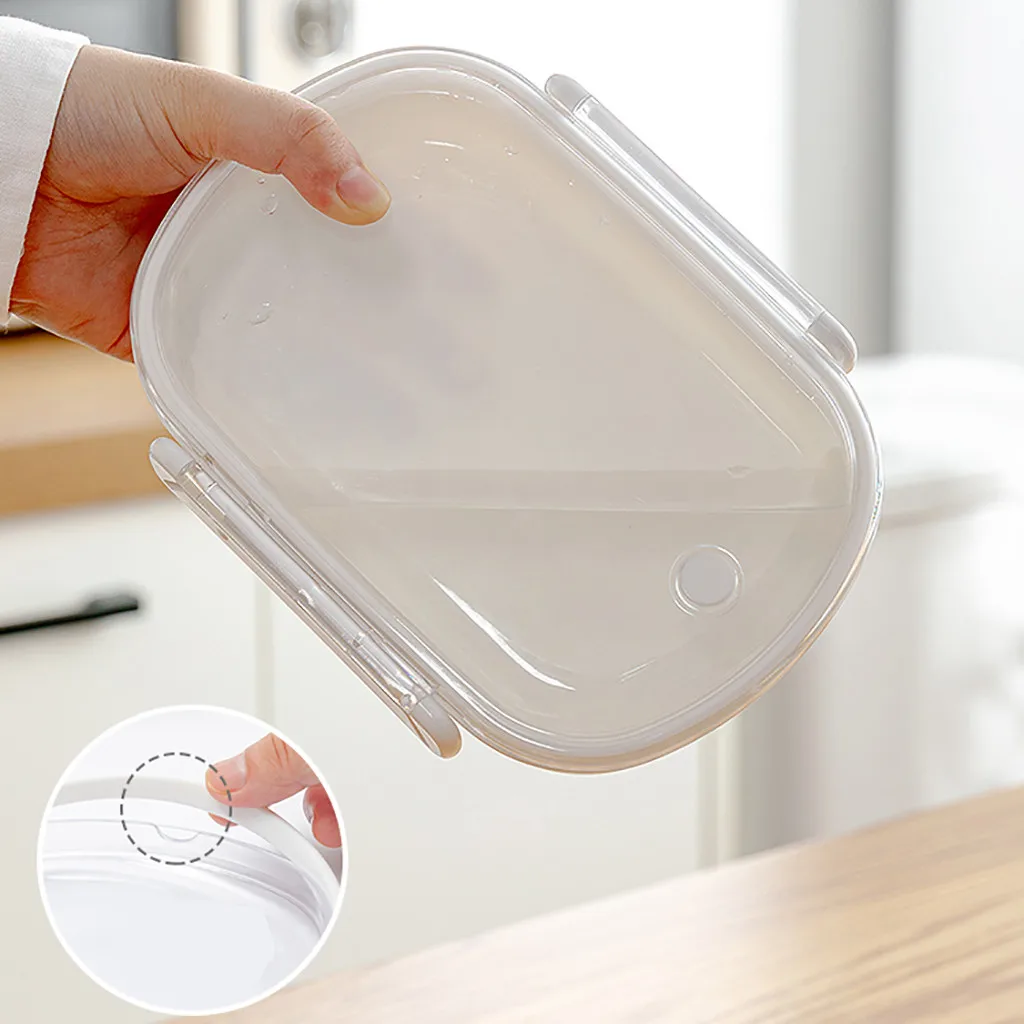 3 Grids Lunch Box Wheat Straw Food Storage Container Children Kids School Office Portable Microwave Bento Boxes Dinnerware#Y5