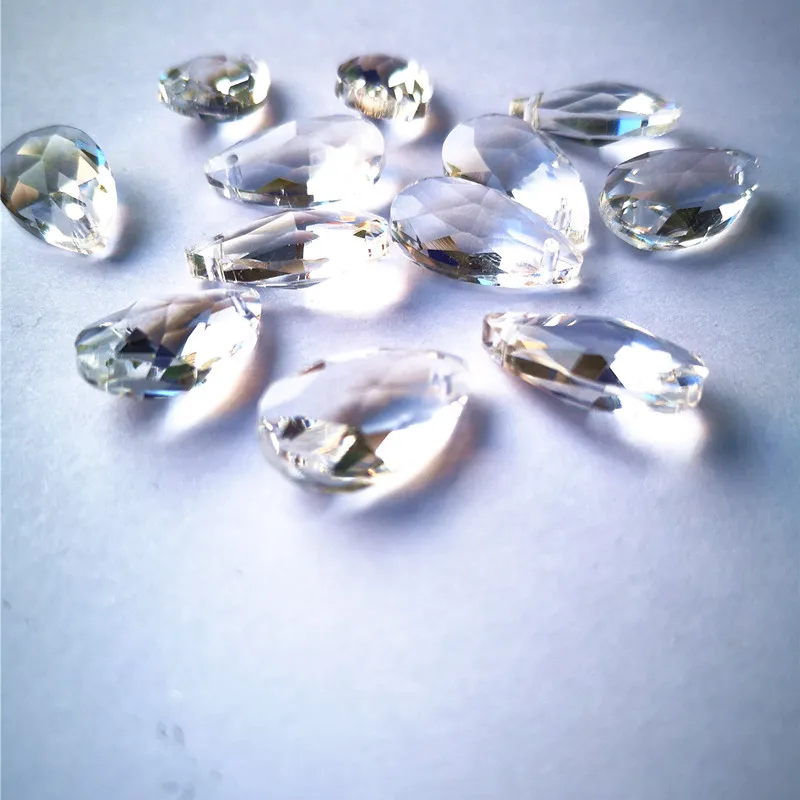 22MM Clear K9 Crystal Faceted Pear Christmas Ornaments Diy Suncatcher Pendants 12pcs/Lot
