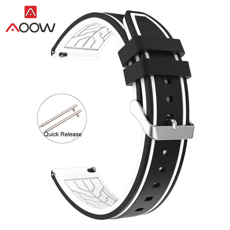 Premium Waterproof Soft Silicone Sport Watchband - Durable Replacement Strap