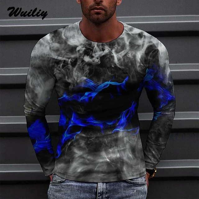 Men's Shirt Psychedelic Long Sleeve, Psychedelic Shirt Men