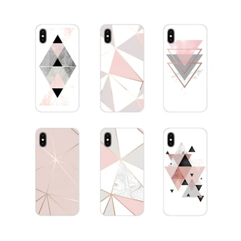 

Transparent TPU Case Cover For Samsung Galaxy S3 S4 S5 Mini S6 S7 Edge S8 S9 S10 Lite Plus Note 4 5 8 9 Geometric Colored Marble