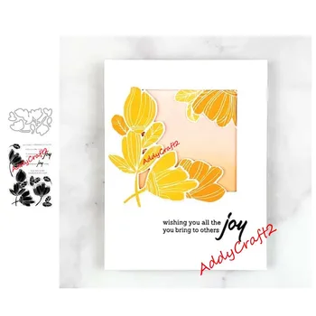 

New Lotus flower Metal cutting dies and Clear Stamps Transparent Silicone Seal for DIY scrapbooking 2020