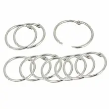 10 шт. штапельного книги связующее с ультратонкой оправой 37 мм наружный Диаметр отрывными листами брелок для ключей