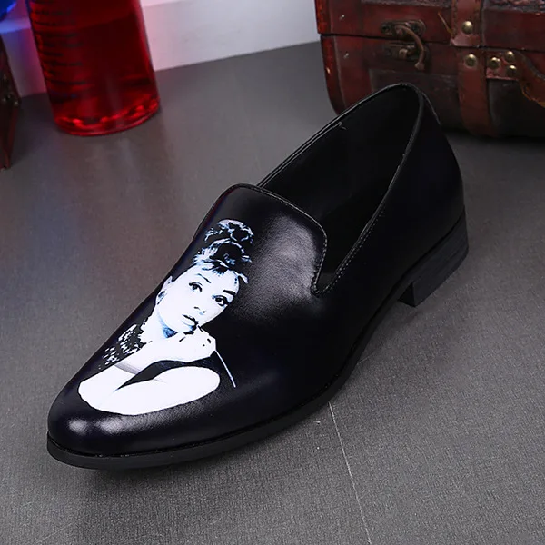 

Shoes Men Genuine Leather Slip-on Casual British Style Erkek Ayakkabi Loafers Full Grain Leather Cow Leather Rubber