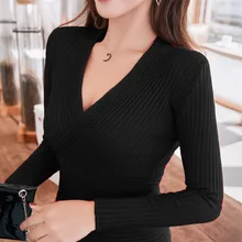2019 Casual Spring Women Slim Sweater Winter Knitted Sweater Long Sleeve Knitting Pullover Womens Sweaters V-Neck sweaters 2019 Casual Spring Women Slim Sweater Winter Knitted Sweater Long Sleeve Knitting Pullover Womens Sweaters V-Neck sweaters