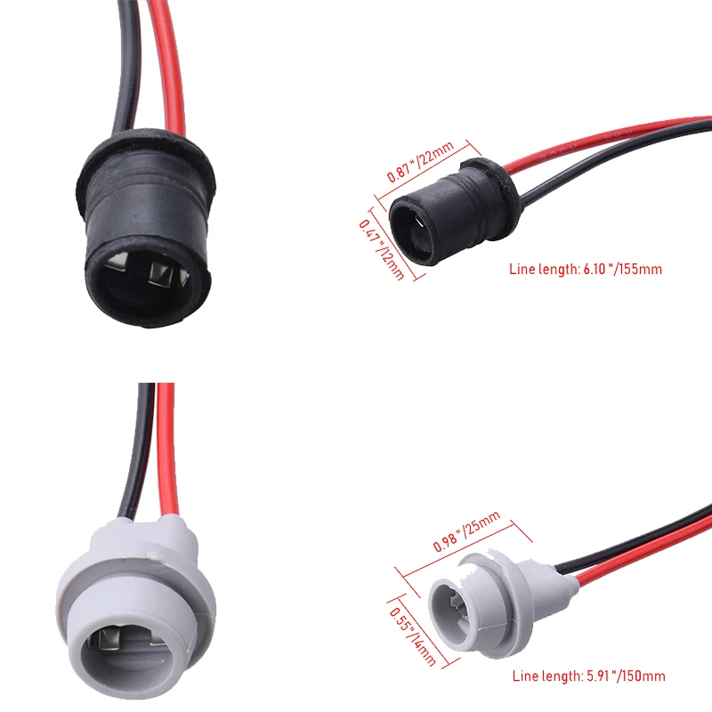 T10 Auto Lampe Halter Adapter Basis/Stecker Kabel Led-lampe Steckdose  Stecker Für Sockel T10,W5W,147,152,158 auto Zubehör