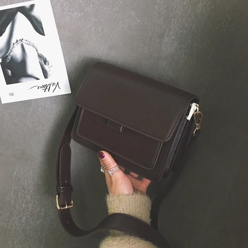 

FLAME HORSE PU Leather Crossbody Bags For Women 2019 Travel Handbag Fashion Simple Shoulder Messenger Bag Lady Crossbody Bags