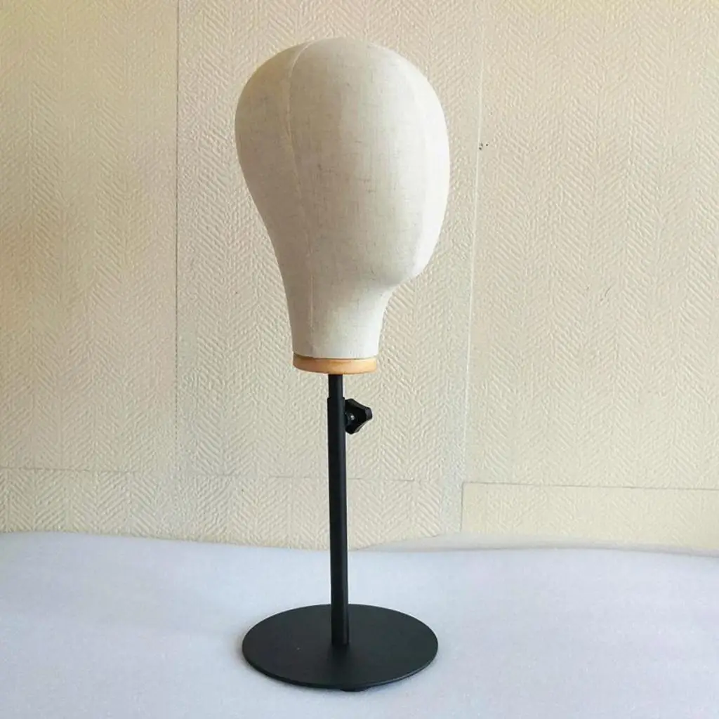 21'' Heavy Duty Wig Mannequin Head Hat Holder Toupee Hairpiece Hat Cap Holder Display Manikin with Adjustable Stand