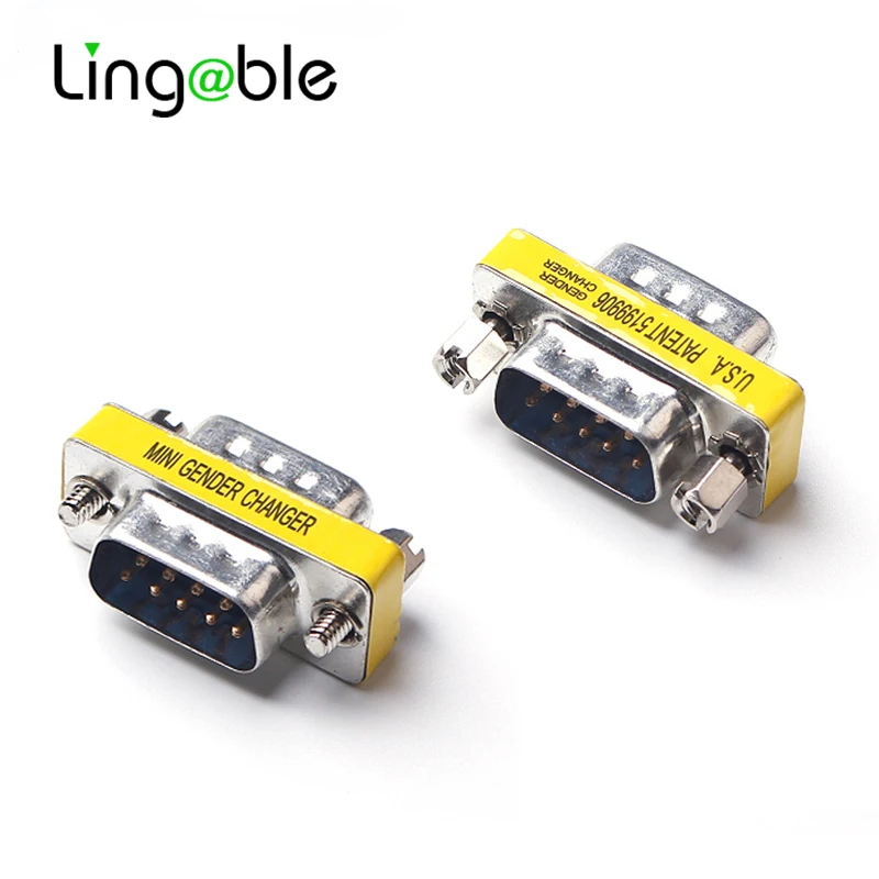 Lingable RS232 D SUB дБ 9 Pin DB9 папа к Мужской адаптер момме разъем удлинитель конвертер| |