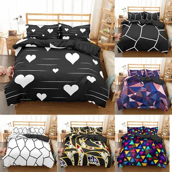 

Homesky Geometric Bedding Set Marble Pattern Duvet Cover Quilt Cover Pillowcase Comforter Bedding Sets Bed Linen