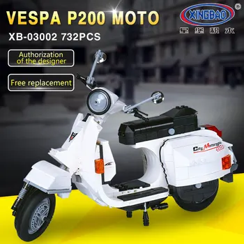 

XingBao 03002 Vespa P200 Motor Creative Creator Building Blocks Bricks Educational Toys Enlighten Boy oyuncak Compatible