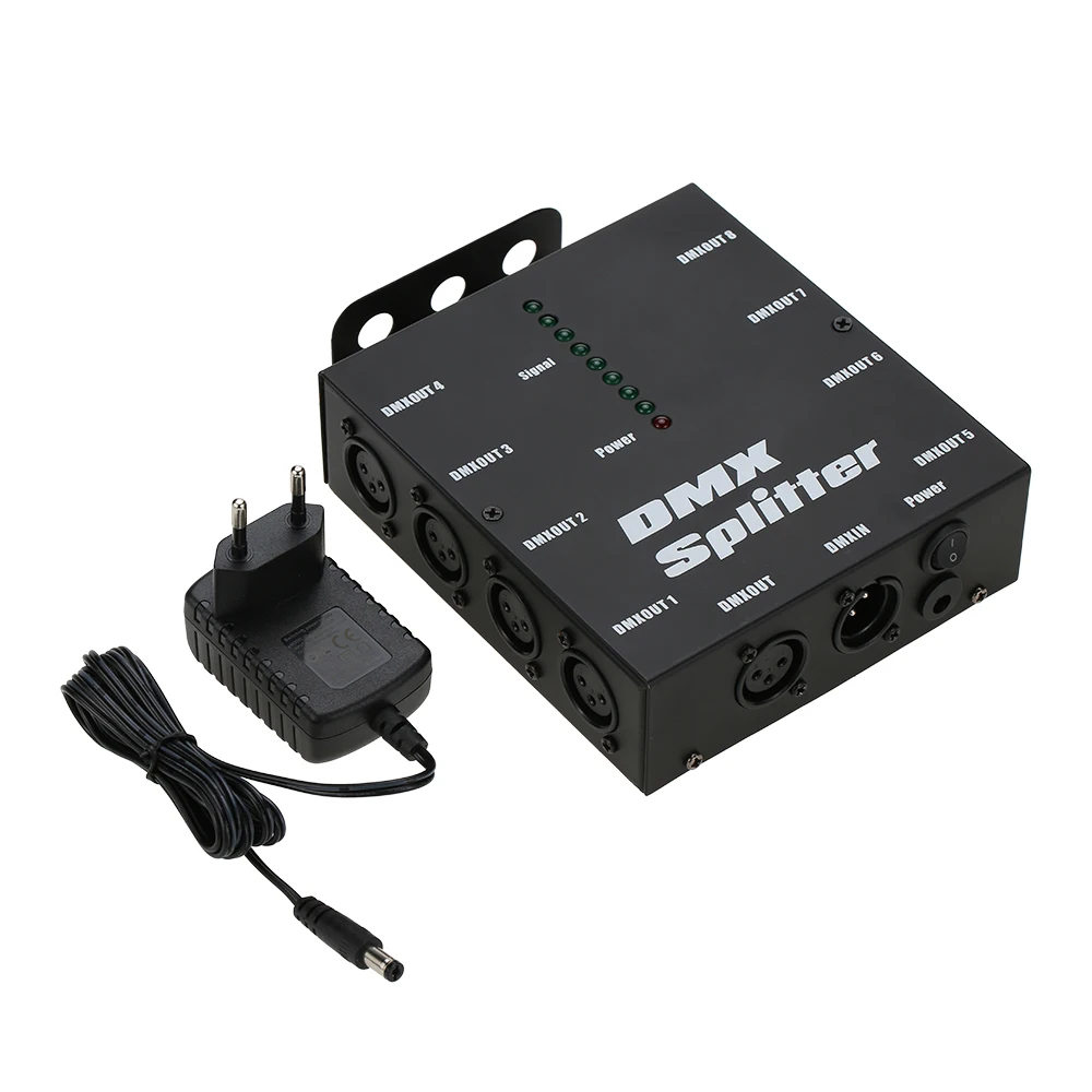 DMX512 оптический сплиттер Портативный 8 Каналы усилитель для вечерние DJ шоу клуб