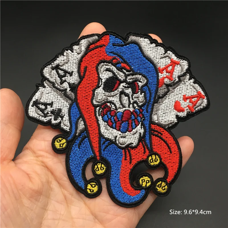 Skull Embroidery Punk Clothing Patches Iron On Patches For Clothes