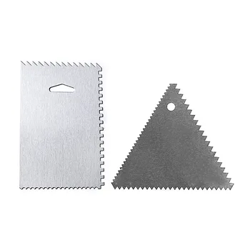 

8pcs Cake Scraper Aluminum Decorating Comb Design Cake Side Icing Scraper Cake Icing Smoother Edge Set