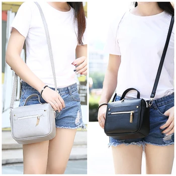 

2019 New Fashion Pu Leather Solid Women Handbags Ladies Shopping Bag Casual Shoulder Messenger Crossbody Bags