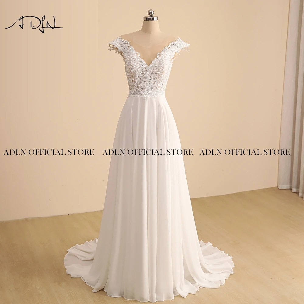 ADLN богемное свадебное платье Robe De Mariee сексуальное прозрачное кружевное с