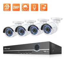 Techage H.265 4CH 1080P NVR kiti POE güvenlik kamera sistemi kiti IP kamera ir cut açık su geçirmez CCTV video gözetleme seti