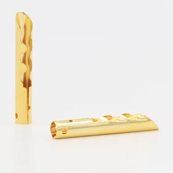 

12pcs BA1421 Gold Copper Audio BFA Z-Type 4mm Banana Plug Speaker Cable Connector