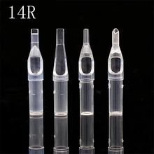 PEPAX 100 шт Ассорти Размер татуировки наконечники трубы 14R наконечники для иглы татуировки круглые алмазные плоские/Magnum стерилизованные наконечники ручки поставка