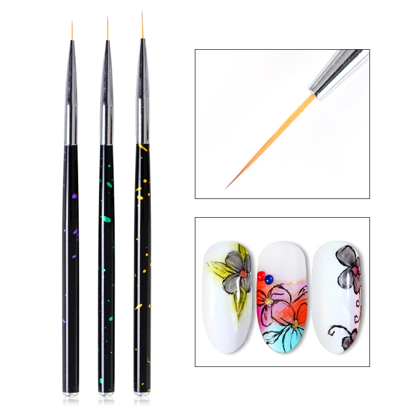 Кисти для маникюра, Гель-лак для ногтей, кисть для дизайна ногтей, градиентная акриловая кристаллическая линия для 3D рисования, инструменты для рисования - Цвет: DJ17819
