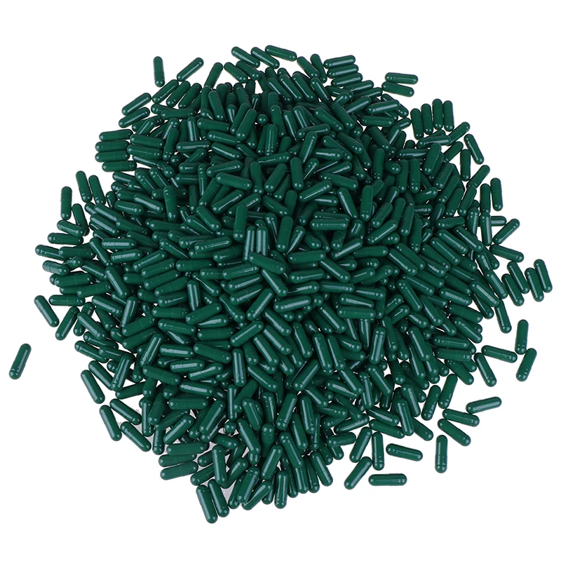 1000 шт Пустые твердые желатиновые капсулы все виды цветных таблеток Чехол пустые таблетки держатель(Соединенные или отдельные Капсулы доступны - Цвет: dark green