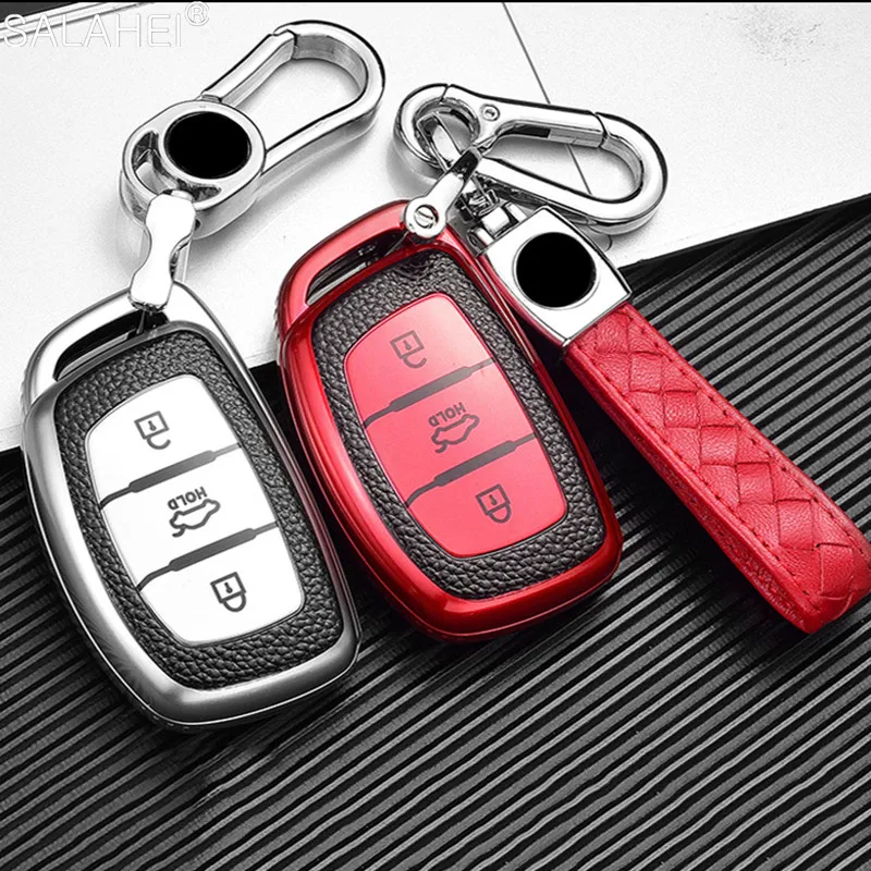 

TPU Car Key Case For Hyundai IX30 IX35 IX20 Tucson Elantra Verna Sonata Smart Remote Cover Keychain Protect Bag Auto Accessories