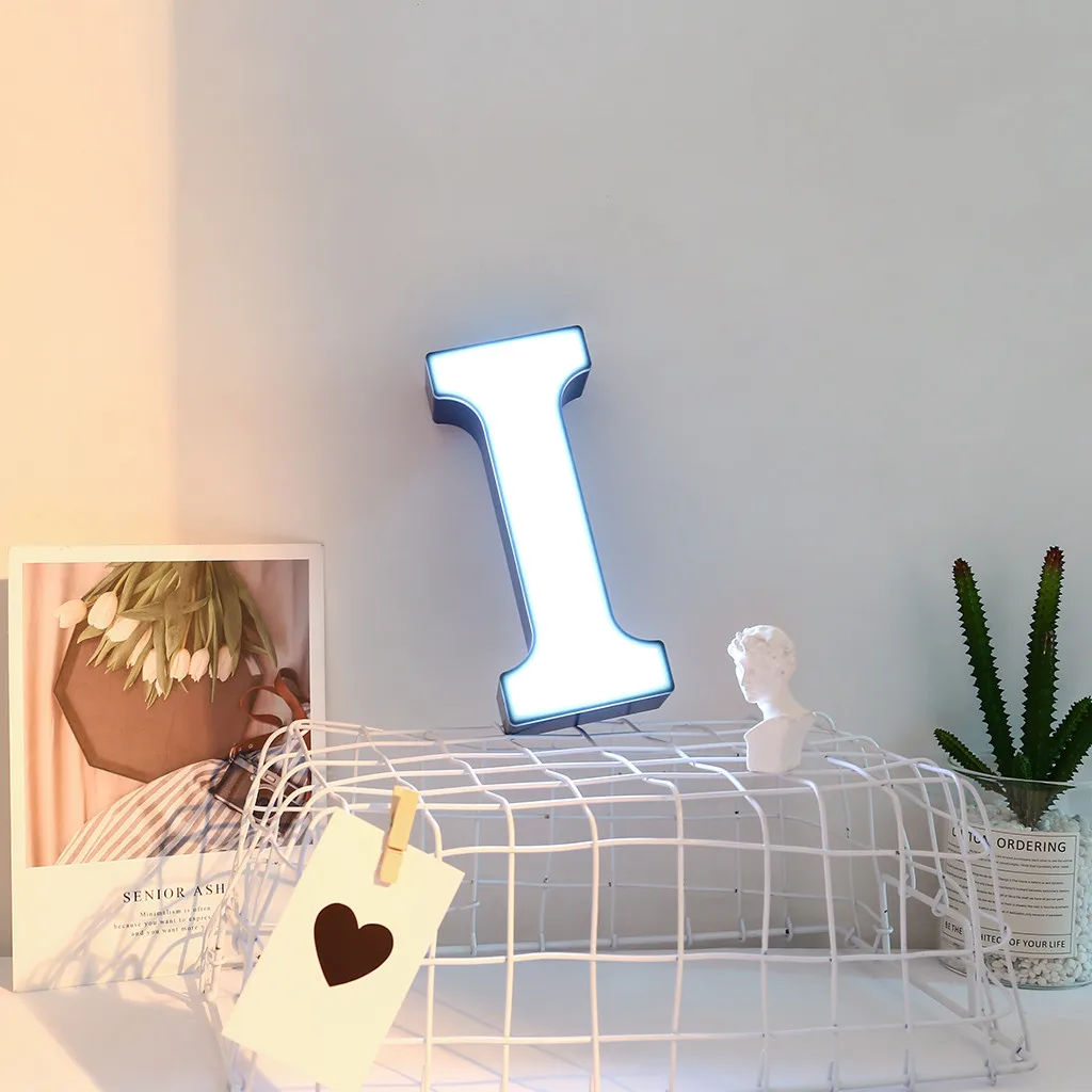 3D светящиеся буквы, ночной светодиодный светильник, креативный алфавит, знак шатра, светильник, настенный светильник, ночник, украшение для свадебной вечеринки