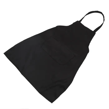 

New Unisex 2 Pocket Black Kitchen Apron Bib, One Size in Medium