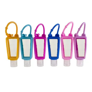

30ml Silicone Travel Bottles Random Color Silicone Refillable Squeezable Container Hand Sanitizer Bottles Empty Keychain