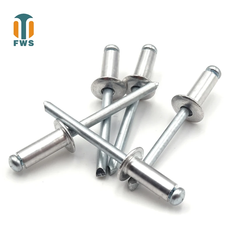 

20PCS M4.8 6-18mm Multi Sizes DIN EN ISO15977 GB/T12618.1 Aluminium Open End Round Head Blind Rivet for Furniture Car Aircraft