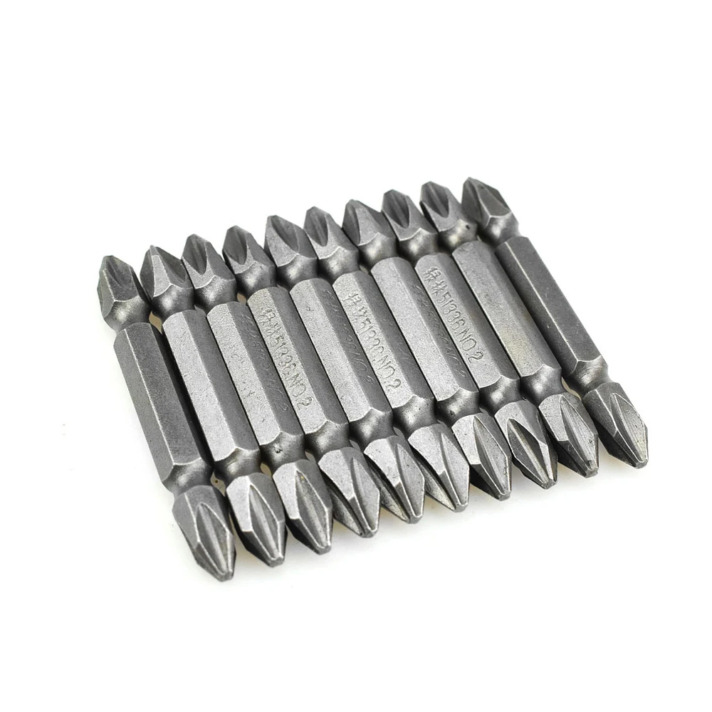 Screwdriver Bit NEWACALOX 1/4 дюймов PH2 электрическая отвертка Набор бит шестнадцатеричный хвостовик магнитный сплав сталь для крестовой головки 60 мм 10 шт. ручной инструмент - Цвет: Screwdriver Bit