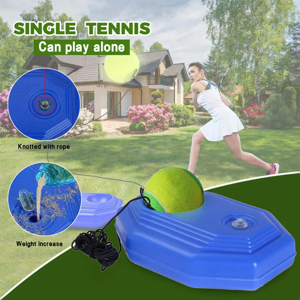 Ejercitador básico de tenis, herramienta de entrenamiento de tenis con cuerda, individual, beating, rebote automático, banda de goma, dispositivo de sparring # P30
