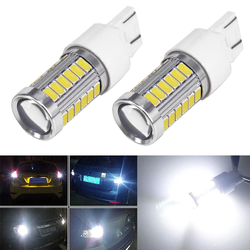 

2Pcs T20 LED Bulbs 7443 7440 5630 33SMD Car Parking Position Lights Interior Map Dome Lights LED Dome Map Car Backup Reverse