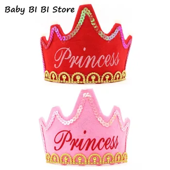 

Baby Shower Princess Gold Crowns Foam Party Decorations it's a Girl Favors Glowing Crown Birthday Hat