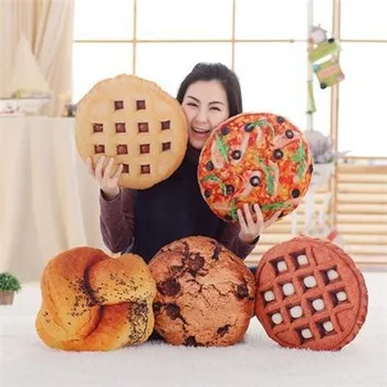 

Explosion 3D simulation food pillow cushion creative evil funny cream biscuit bread burger plush toy nap pillow pillow Chair