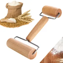 Pastry Wooden Rolling Pin Pizza Dough Roller Home Kitchen Pie Bread Baking Tool JS23