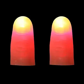 

4pcs Fake Thumbs Light Up Toys Halloween Magic Trick Props Simulate Finger Lights Funny Prank Party Props