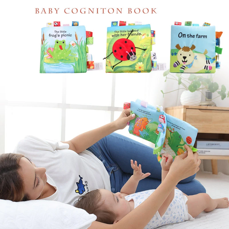 Carton Baby Toys Soft Cloth Books Rustle Sound Infant Educational rabbit Stroller Rattle Newborn Crib Bed Baby Toys 0-24 Months