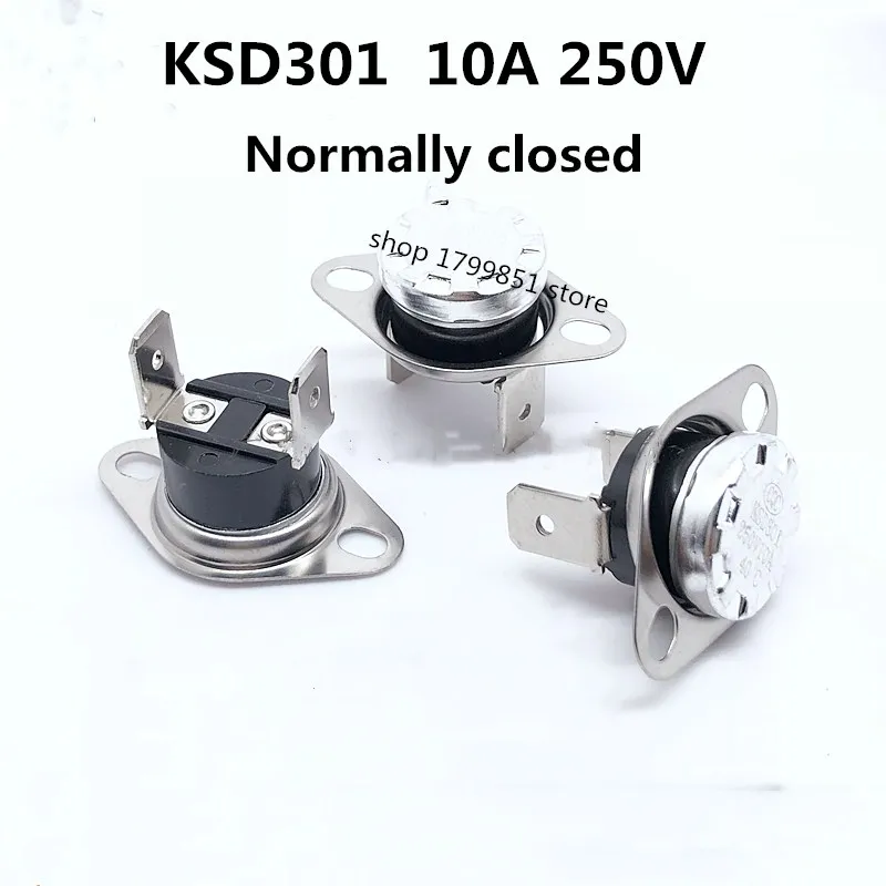 2 шт./ksd301 10A 250 В нормально закрытый 155 160 50 60 55 40 45 градусов 155C 160C 50C 60C 55C 40C 45C 10A250V