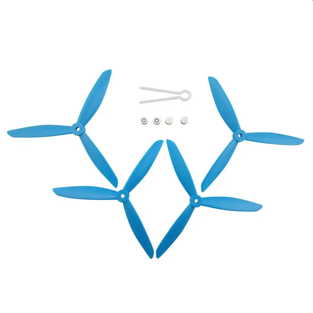 Hubsan H501S H501C MJX B2W B2C B3 Four Axis Drone Parts Upgrade 3-blade Propellers Blue | Игрушки и хобби