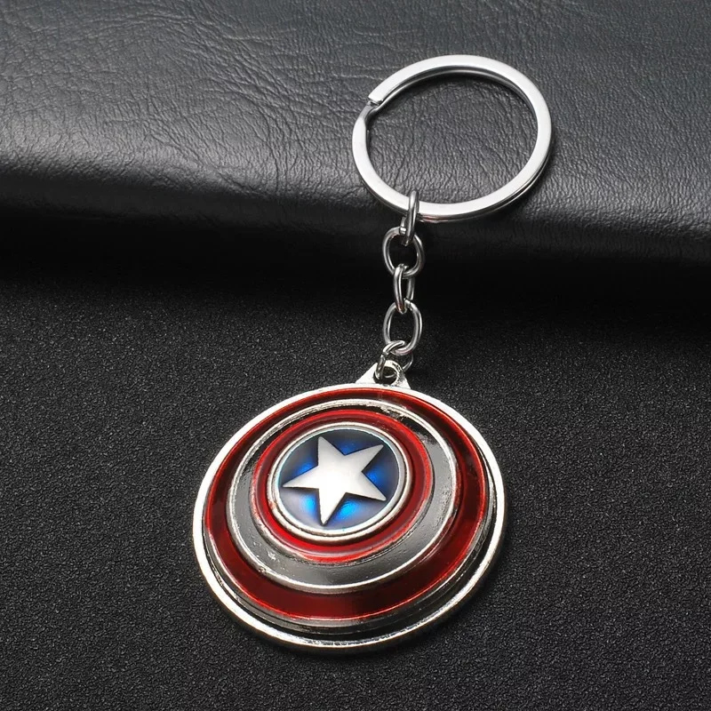 Металлический Marvel Мстители Капитан Америка брелок со щитом человек паук