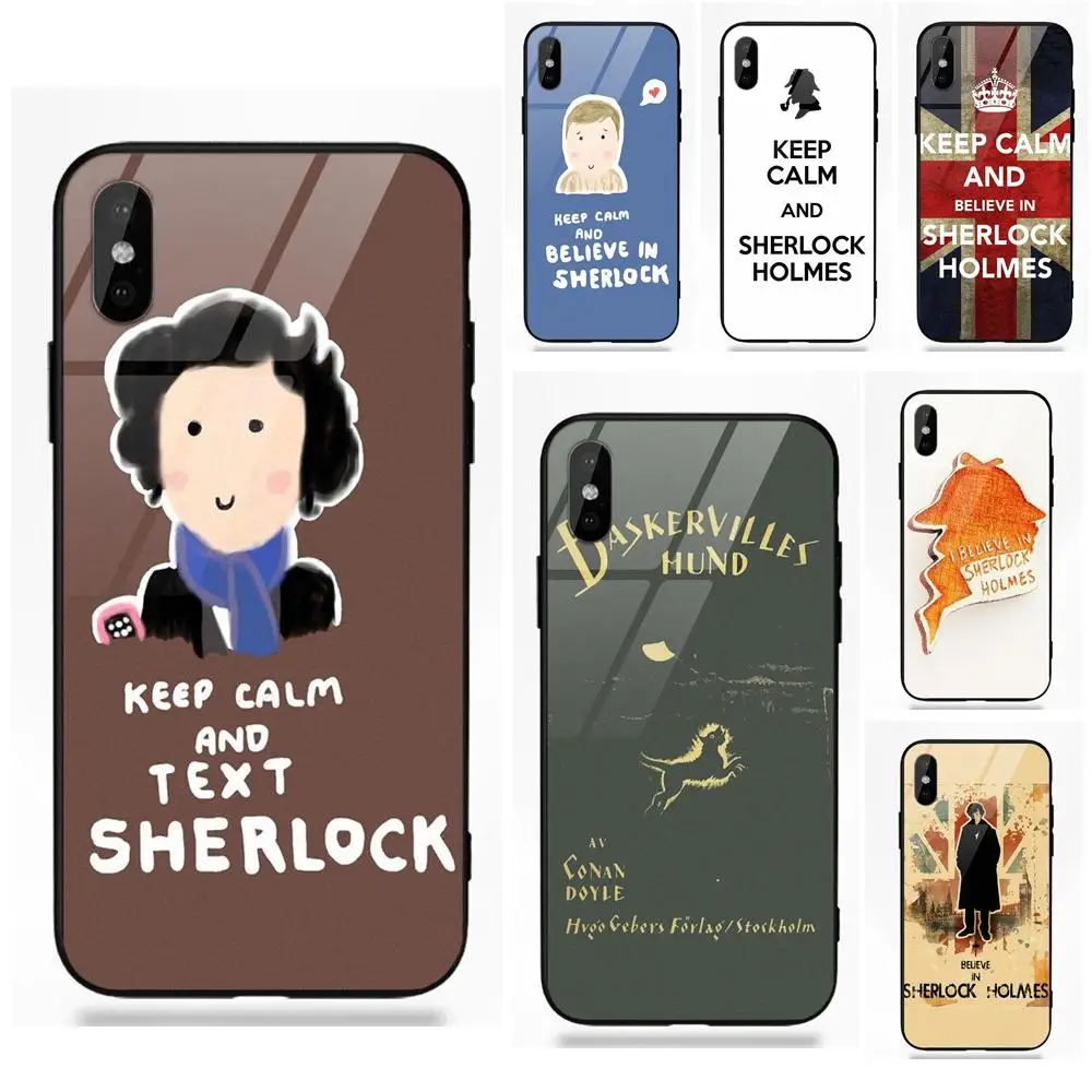 Сохраняйте спокойствие и верьте в Шерлок Холмс для Apple iPhone 5 5C 5S SE 6 6S 7 8 Plus X XS Max XR