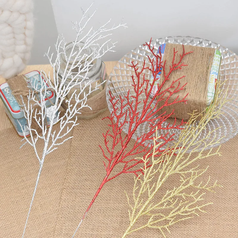 

7Pcs/lot Navidad Christmas decoration Twigs Artificial Plants PVC Tree branches for decoration Christmas Tree Home Decor Crafts