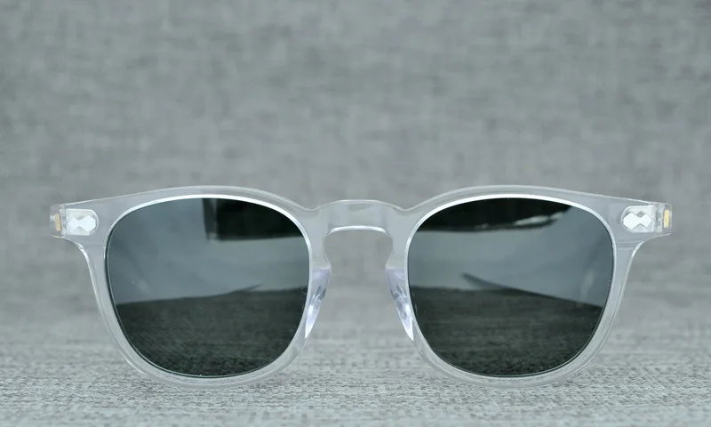 Ацетатные поляризационные солнцезащитные очки для мужчин и женщин, винтажные нейлоновые Квадратные Солнцезащитные очки в стиле ретро