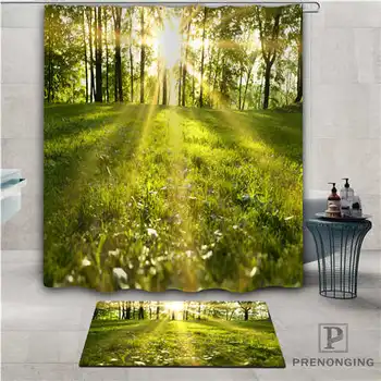 

Custom forest (1) Waterproof Shower Curtain Doormat Home Bath Bathroom Polyester Fabric Multi Sizes#2019-01-12-229