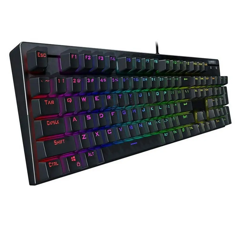 Механическая игровая клавиатура, оригинальная, для lenovo MK310, RGB, подсветка, USB, проводная клавиатура, 104 клавиш, анти-привидение, водонепроницаемая